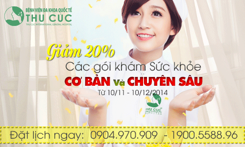 Tặng 20% tất cả các gói khám sức khỏe