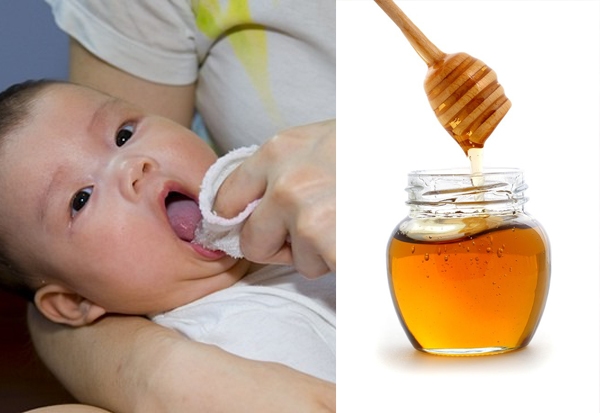 rơ lưỡi cho trẻ bằng mật ong có thể khiến bé bị ngộ độc gây nguy hiểm. (ảnh minh họa)