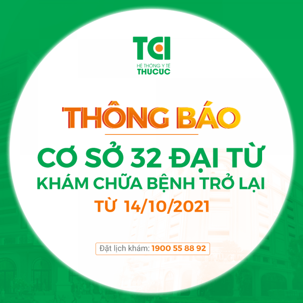 Cơ sở Phòng khám Đa khoa Thu Cúc cơ sở 32 Đại Từ khám chữa bệnh trở lại từ 14/10