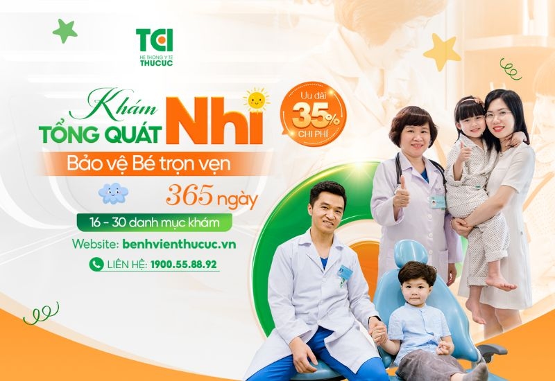 Tháng 9, Thu Cúc TCI ưu đãi 35% chi phí gói khám sức khỏe tổng quát Nhi tại tất cả các cơ sở.