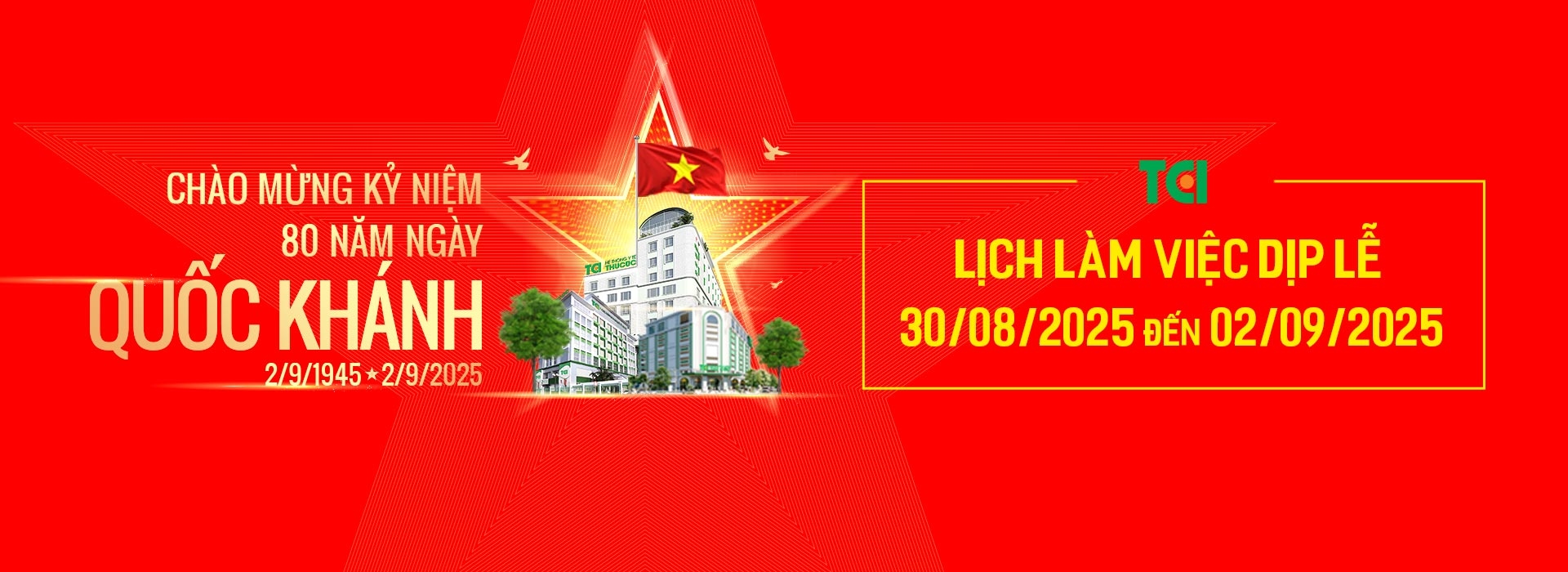 Banner thông báo nghỉ lễ 2/9/2025