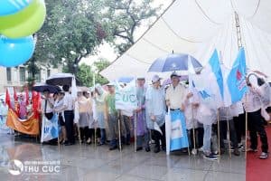 Cuộc diễu hành có sự tham gia của 17 đơn vị trong thành phố Hà Nội.