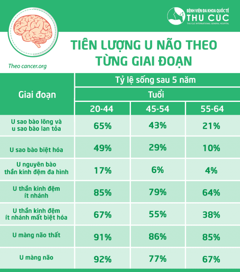 Bệnh u não sống được bao lâu - Tiên lượng u não