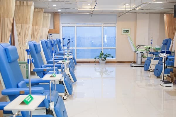 Không gian điều trị hóa chất tại Bệnh viện Thu Cúc