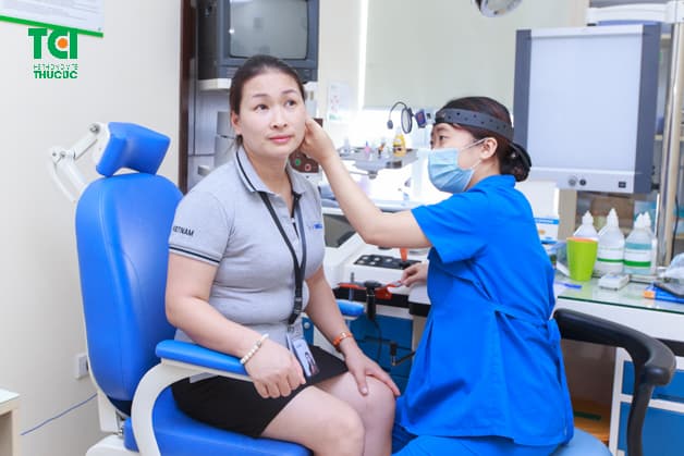 Khám Tai-Mũi-Họng tại Bệnh viện Đa khoa Quốc tế Thu Cúc.