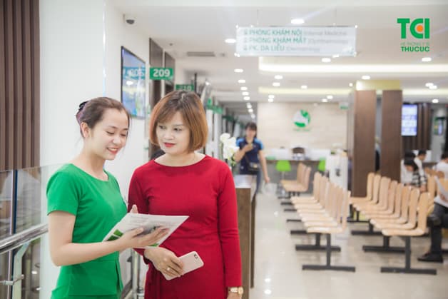 Chị Trịnh Thu Cúc đã quyết định đi thăm khám sau khi nhận thấy cơ thể có bất thường