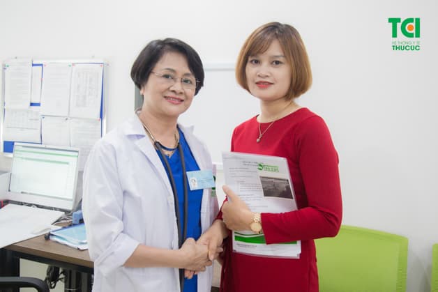 Chị Trịnh Thu Cúc cảm thấy vô cùng may mắn khi phát hiện bệnh sớm để điều trị kịp thời