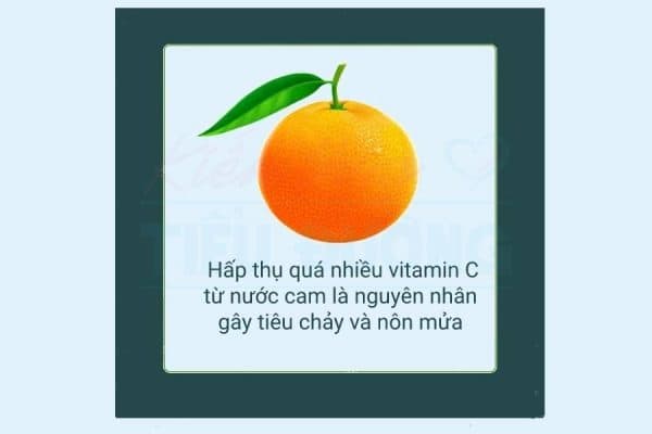 uống nước cam nhiều không tốt cho cơ thể