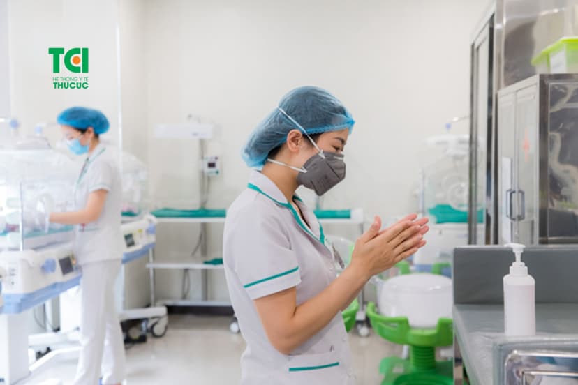 Cán bộ nhân viên Bệnh viện Thu Cúc thực hiện nghiêm túc