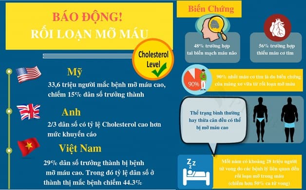 Báo động về tình trạng máu nhiễm mỡ ở Việt Nam và các nước