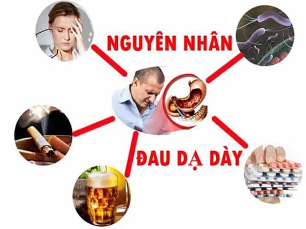 Nguyên nhân đau dạ dày có thể do chất nicotin trong thuốc lá, stress, vi khuẩn HP