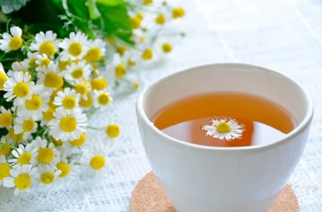 Dùng bông hoa cúc trong túi trà đắp lên nốt nhiệt, thực hiện ít nhất trong 3 phút, vết nhiệt miệng sẽ giảm đáng kể.