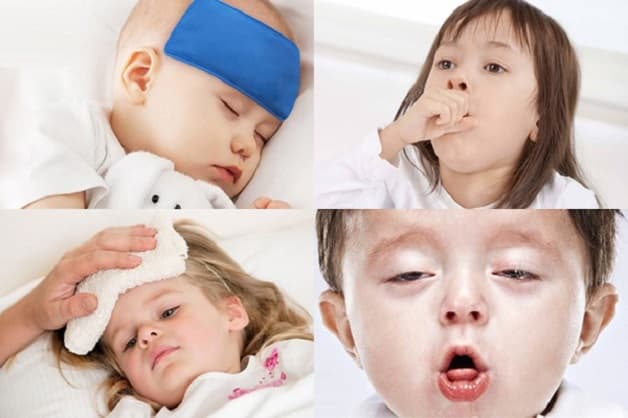 Ho, sốt là những triệu chứng đặc trưng khi trẻ bị viêm phế quản