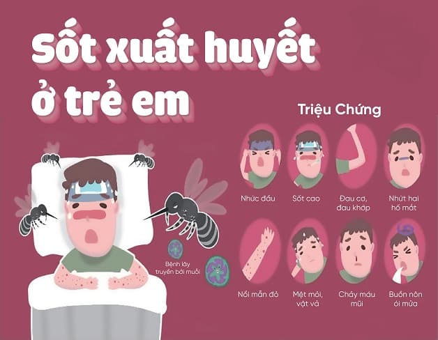 Các triệu chứng hay gặp khi trẻ bị sốt xuất huyết