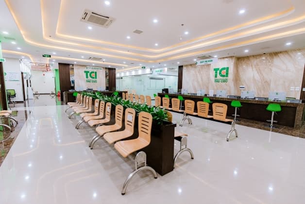 Không gian bệnh viện rộng rãi, thoáng mát