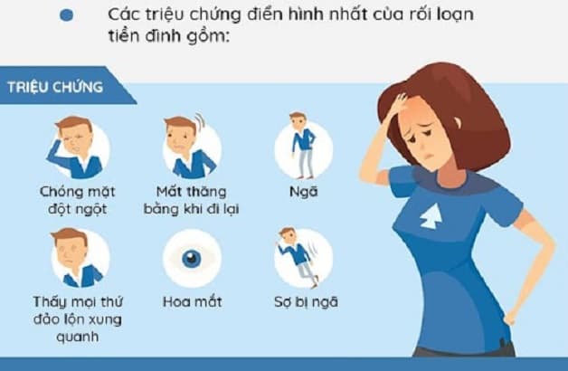 biểu hiện rối loạn tiền đình trung ương