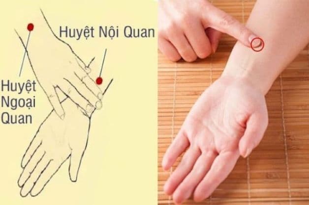Mất ngủ bấm huyệt nào - Huyệt nội quan