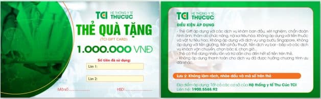 Thẻ gift quà của TCI như một món quà sức khỏe ý nghĩa và thiết thực để tặng, biếu cho người thân, đối tác...