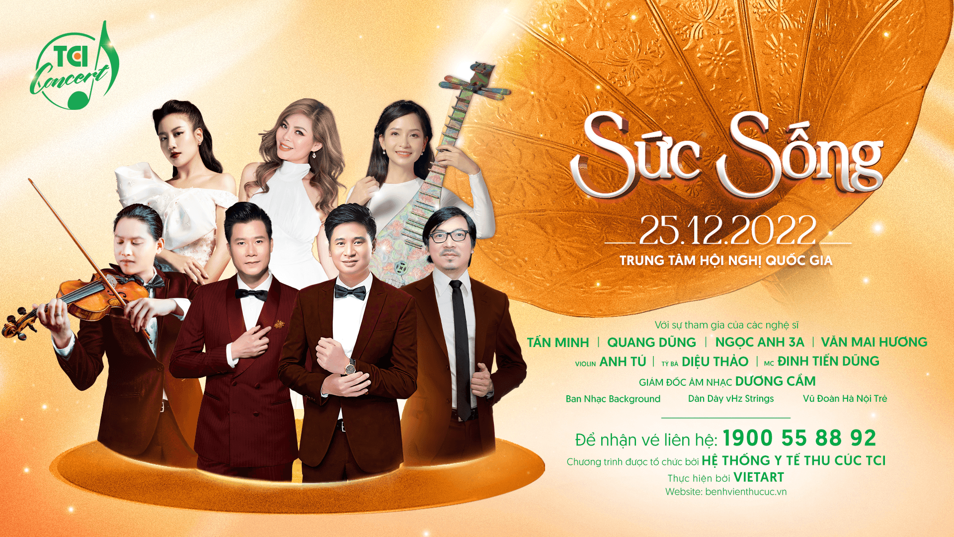 Sự kiện âm nhạc TCI Concert Sức sống 2022 là một trong những”điểm sáng” được mong chờ nhất vào cuối năm nay