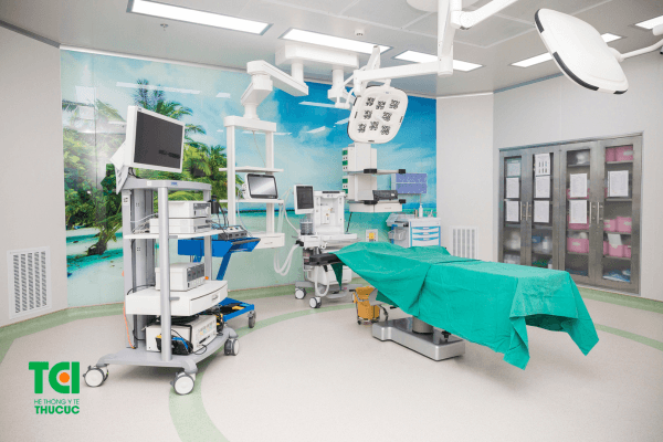 Phòng mổ một chiều vô khuẩn, an toàn tuyệt đối giúp quá trình phẫu thuật amidan diễn ra suôn sẻ nhất