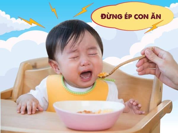 Bố mẹ không nên quát mắng, ép con ăn khi thấy con ăn ít