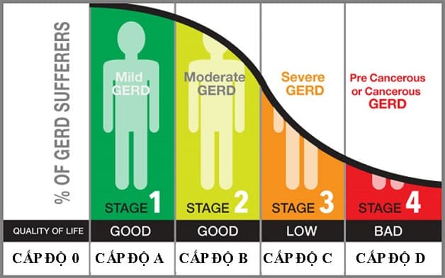 các cấp độ trào ngược dạ dày