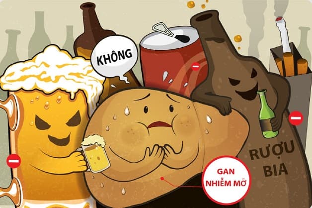 Thực đơn cho người gan nhiễm mỡ nên kiêng rượu bia