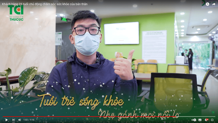 Khách hàng 21 tuổi chủ động chăm sóc sức khỏe của bản thân