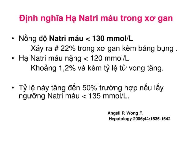Xơ gan hạ natri máu