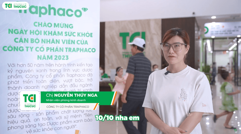 Traphaco hài lòng với dịch vụ khám sức khỏe tổng quát cho doanh nghiệp tại TCI