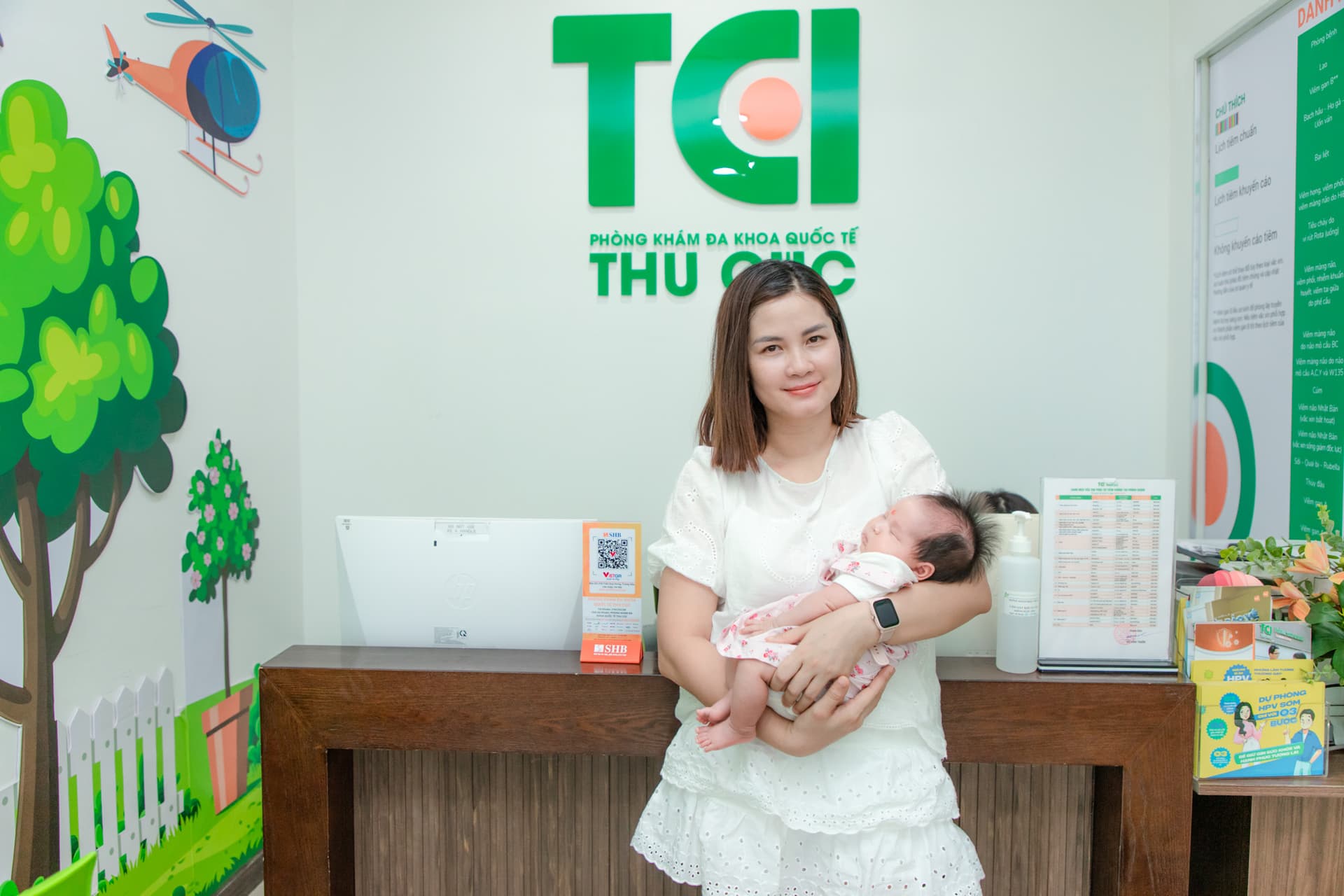 Thu Cúc TCI được nhiều mẹ tin tưởng lựa chọn tiêm chủng cho trẻ nhỏ