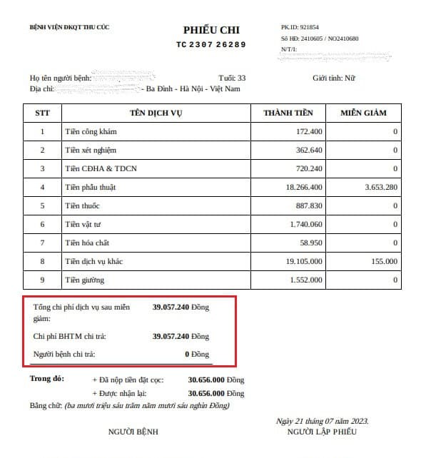 Thăm khám và điều trị tại Thu Cúc TCI với thẻ bảo hiểm bảo lãnh Bảo Việt 
