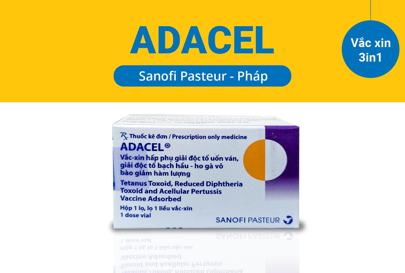 Vacxin Adacel chứa thành phần ngừa bạch hầu cho cả trẻ em và người lớn