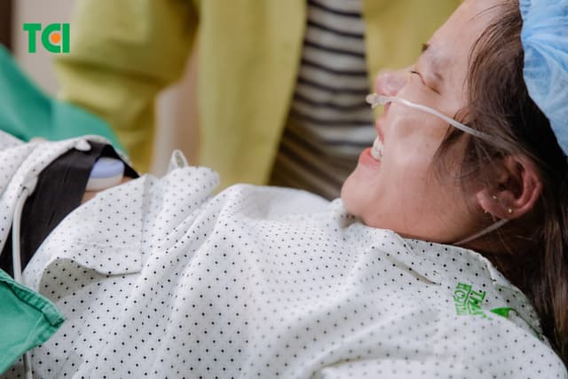 Ảnh Tiktoker triệu follower Đào Nguyễn Ánh trải nghiệm cùng vợ bầu tại TCI