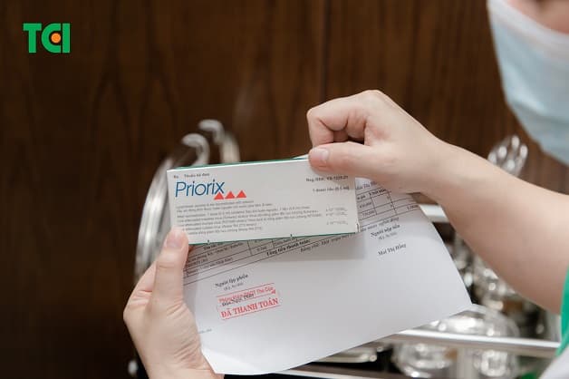 PRIORIX là vắc xin Rubella - sởi - quai bị được sản xuất bởi tập đoàn GSK của Bỉ