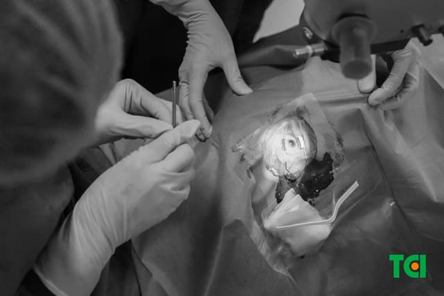 Ảnh mổ Phaco bác Hoàng Đức Thùy 82 tuổi