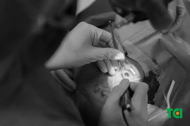 Ảnh mổ Phaco bác Hoàng Đức Thùy 82 tuổi