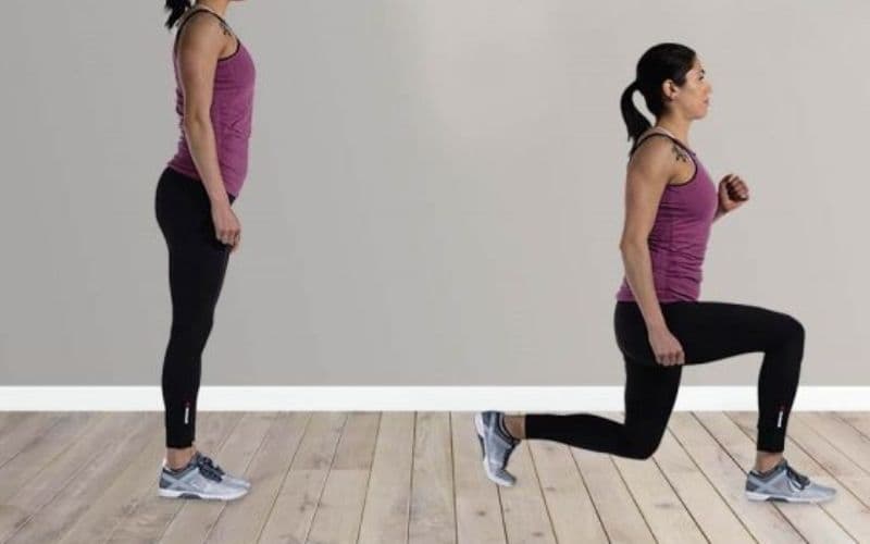 Gập chân để khởi động trước khi chạy bộ