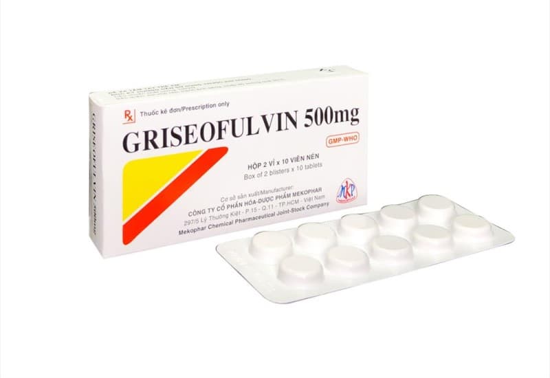 Thông tin về thuốc đường uống trị nấm ngoài da Griseofulvin 500mg