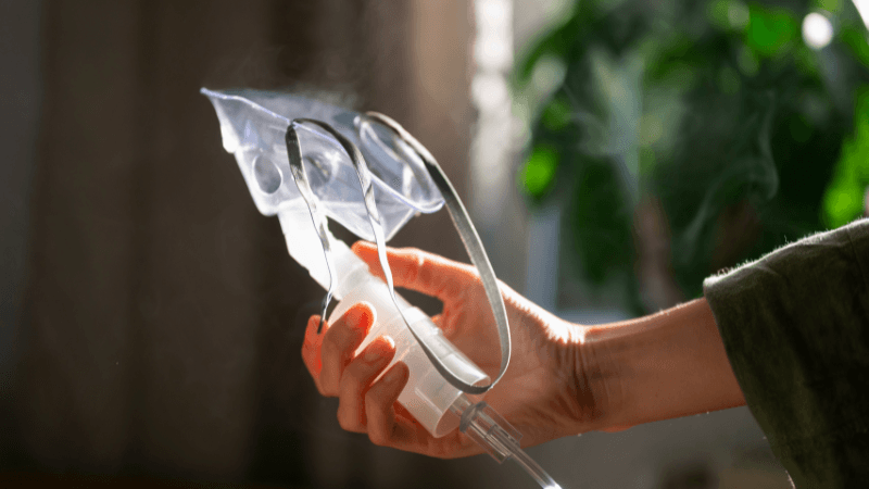 Máy trợ thở cho người hen suyễn.