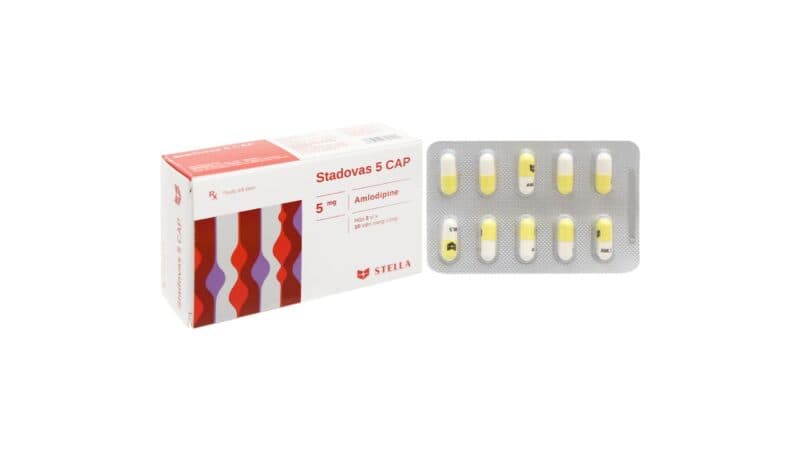Stadovas 5 Cap có công dụng điều trị tăng huyết áp và các bệnh lý liên quan đến đau thắt ngực