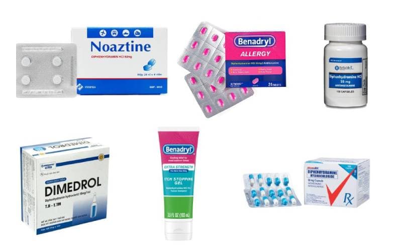 các thuốc Diphenhydramine