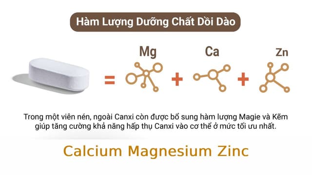 Calcium Magnesium Zinc: Bộ ba thiết yếu cho sức khỏe toàn diện