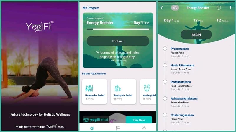 Ứng dụng Yogify trên điện thoại