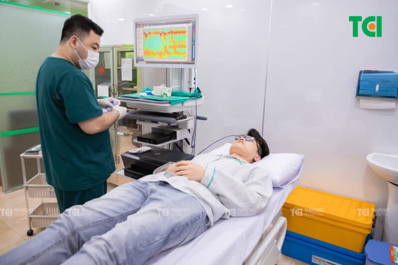 Bệnh nhân đo HRM tại Thu Cúc TCI