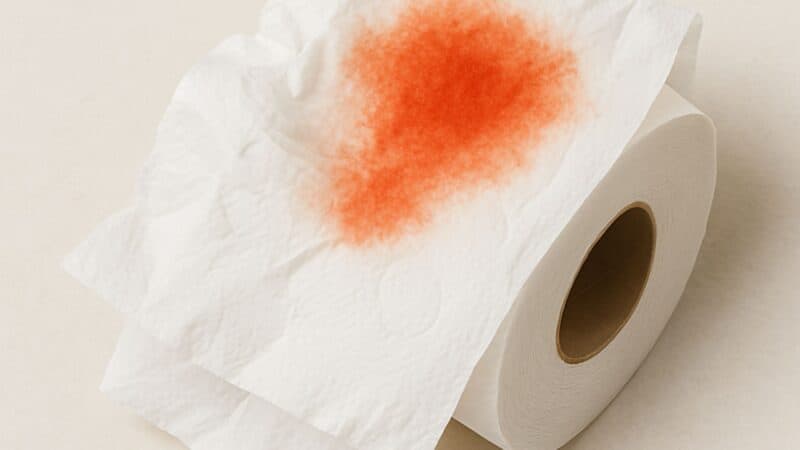 Một trong những biểu hiện điển hình là chảy máu khi đại tiện - bệnh trĩ hỗn hợp