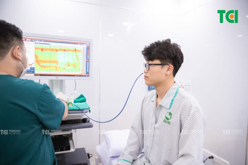 Đo HRM thực quản chẩn đoán nguyên nhân rối loạn nuốt - một triệu chứng viêm thực quản.