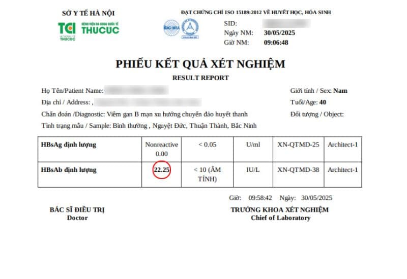 Kết quả mỹ mãn sau 16 năm kiên trì điều trị viêm gan B mạn (Ảnh: Thu Cúc TCI).