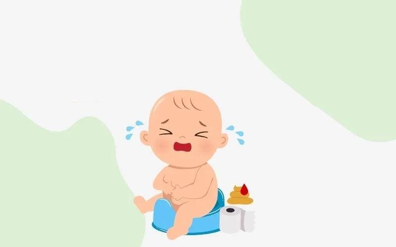 Trẻ bị táo bón đi ngoài ra máu có sao không