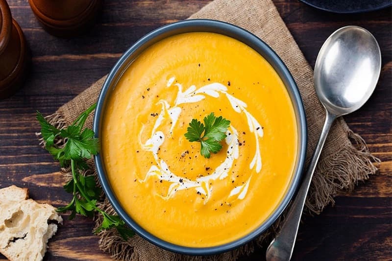 cho bé ăn bí đỏ có tốt không - cháo bí đỏ thơm ngon